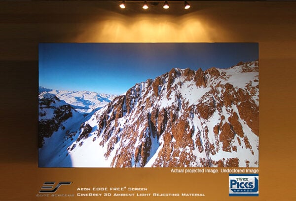 Elite Screens ZAR100DHD3-M 2.35:1 Ambient Light Rejecting Edge Free Fixed Frame Projection Screen - Elite Screens Inc.