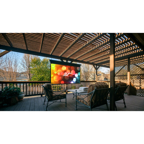 Elite Screens Yard Master Electric 165"/16:9 Outdoor Screen with Rain Protection - Elite Screens Inc.
