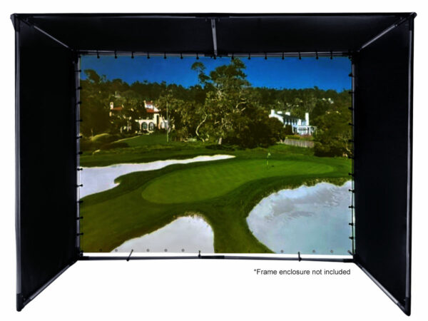 Elite Screens Golfsim Diy 77" Diag 8x10' Impact Screen for Golf Simulation with Grommets, Black Masking Borders - Elite Screens Inc.