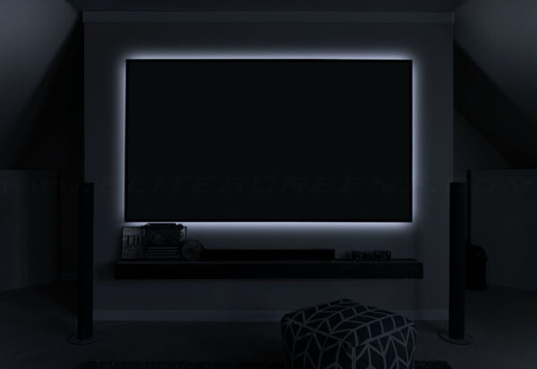 Elite Screens ZAR110DHD3-M 2.35:1 Ambient Light Rejecting Edge Free Fixed Frame Projection Screen - Elite Screens Inc.