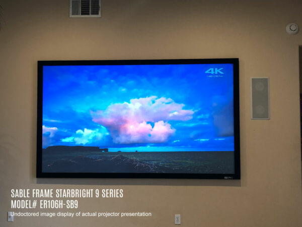 Elite Screens Sable Frame Starbright 9 106" 16:9 4K/8K UHD Ambient Light Rejecting Fixed Frame Projector Screen - Elite Screens Inc.