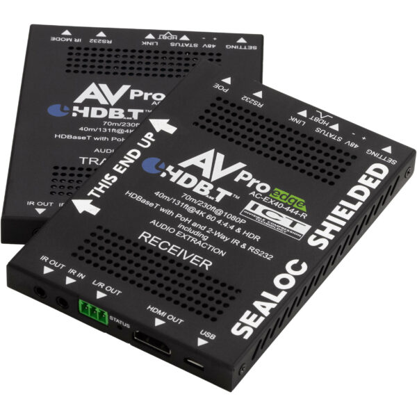 AVPro AC-EX40-444-KIT-SEA Edge Sealoc 4K60 4:4:4 Weatherproof HDBaseT Extender Kit (131') - AVPro