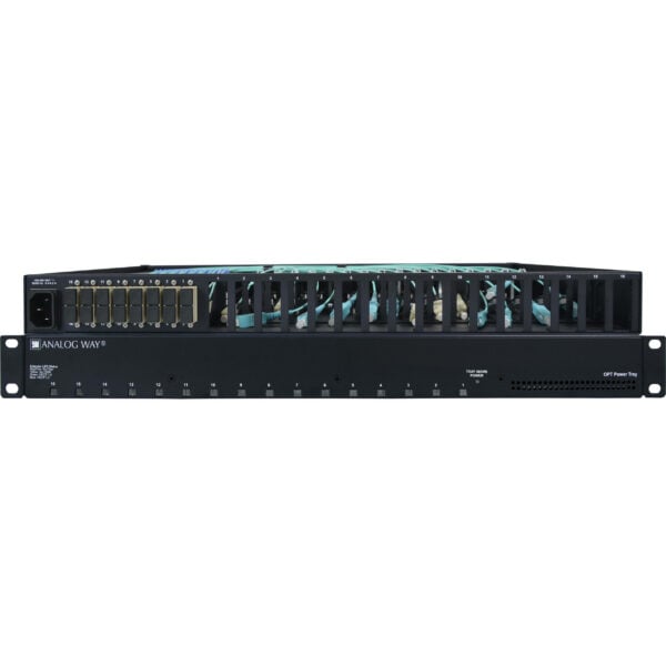 Analog Way Rack-Mountable Power Tray For 16 EXT-HDMI20-OPT-TX and EXT-HDMI20-OPT-RX (8x SC Duplex Connectors) - Analog Way, Inc.