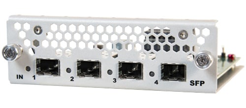 Analog Way ACC-AQL-IN-SFP 4x 12G-SFP inputs Input connector card with 4x SFP+ (carrying case included) - Analog Way, Inc.