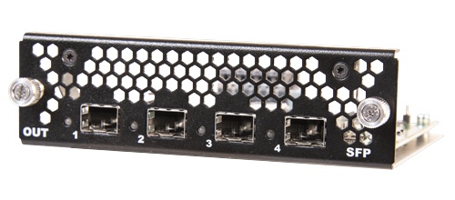 Analog Way ACC-AQL-OUT-SFP 4x 12G-SFP outputs Output connector card with 4x SFP+ (carrying case included) - Analog Way, Inc.