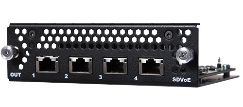 Analog Way ACC-AQL-OUT-SDVOE 4x SDVoE outputs Output connector card with 4x SDVoE 10G RJ45 ports - Analog Way, Inc.
