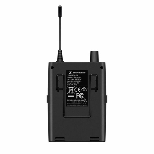Sennheiser XSW IEM EK (B) Lightweight in-ear monitoring bodypack to expand existing XS Wireless IEM setups - Sennheiser Electronic Corp.