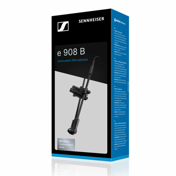 Sennheiser e 908 B Instrument microphone (cardioid, condenser) with flexible gooseneck for wind instruments and ew stereo jack - Sennheiser Electronic Corp.