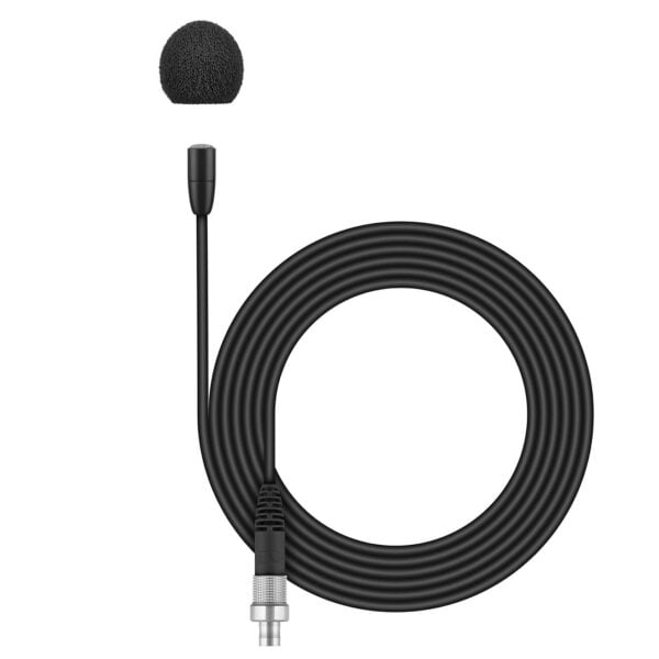 Sennheiser MKE ESSENTIAL OMNI-BLACK-3-PIN Lavalier microphone (omnidirectional, pre-polarized condenser) with 1.6m cable for 2000, 5000, 6000 and 9000 Series, black - Sennheiser Electronic Corp.