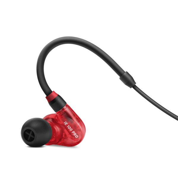 Sennheiser IE 100 PRO RED In-ear monitoring headphones featuring 10mm dynamic transducer and black detachable 1.3m cable with 3.5mm jack - Sennheiser Electronic Corp.
