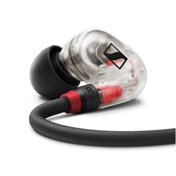 Sennheiser IE 100 PRO CLEAR In-ear monitoring headphones featuring 10mm dynamic transducer and black detachable 1.3m cable with 3.5mm jack - Sennheiser Electronic Corp.