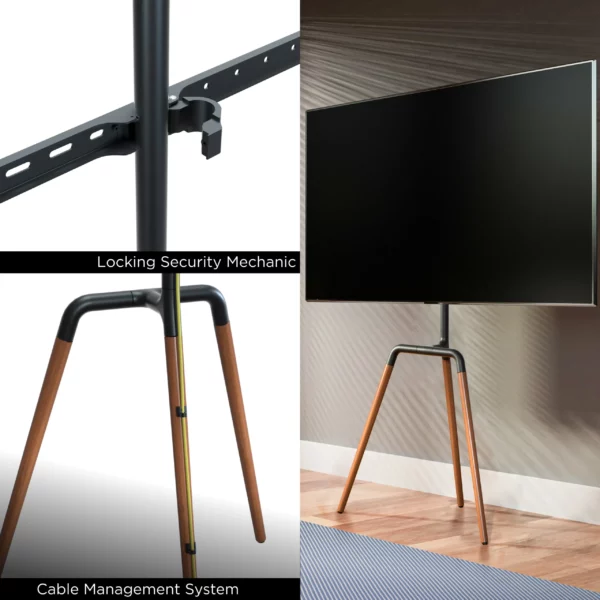 ProMounts AFMSS6404-02 Modern TV Floor Stand Mount with 180° for 47"-70" Screens, Holds up to 90bs - Promounts