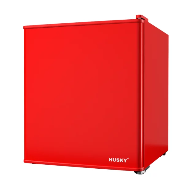 Husky OSFS007-RM Solid Door 1.5 cu. ft. Freestanding Countertop Mini Fridge in Red without Freezer - Husky