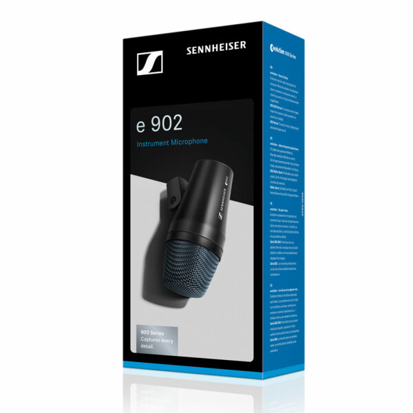 Sennheiser e 902 Instrument microphone (cardioid, dynamic) for bass drums with 3-pin XLR-M and 3/8" tripod thread - Sennheiser Electronic Corp.