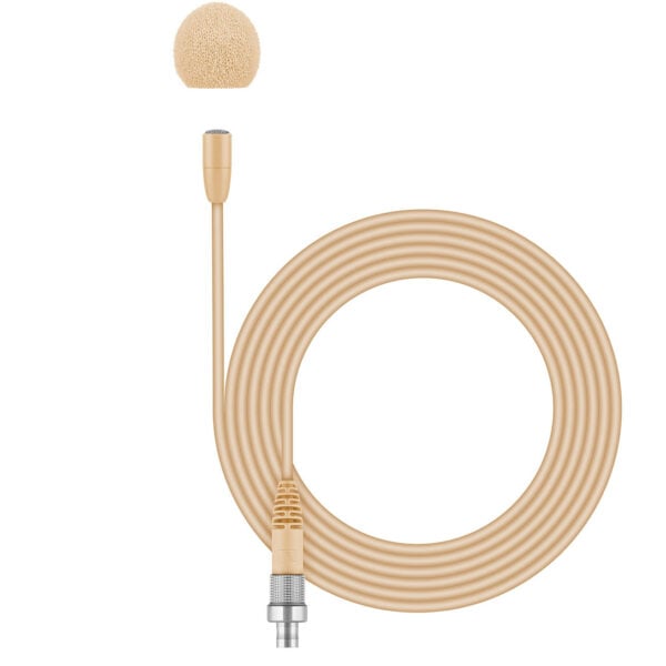 Sennheiser MKE ESSENTIAL OMNI-BEIGE-3-PIN Lavalier microphone (omnidirectional, pre-polarized condenser) with 1.6m cable for 2000, 5000, 6000 and 9000 Series, beige - Sennheiser Electronic Corp.