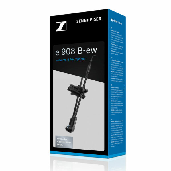 Sennheiser e 908 B-ew Instrument microphone (cardioid, condenser) for wind instruments with evolution wireless stereo jack - Sennheiser Electronic Corp.