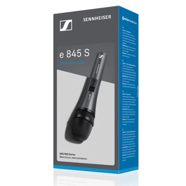 Sennheiser e 845-S Handheld microphone (supercardioid, dynamic) with and 3-pin XLR-M and on/off switch - Sennheiser Electronic Corp.