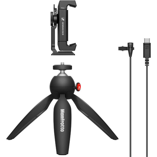 Sennheiser XS LAV USB-C Mobile Kit with Mic, Manfrotto Pixi Stand, Clamp with Cold-Shoe, Pouch & More - Sennheiser Electronic Corp.