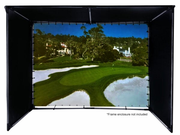 Elite Screens GolfSim DIY 134" 10 x 20' Impact Screen with Grommets and Black Masking Borders - Elite Screens Inc.