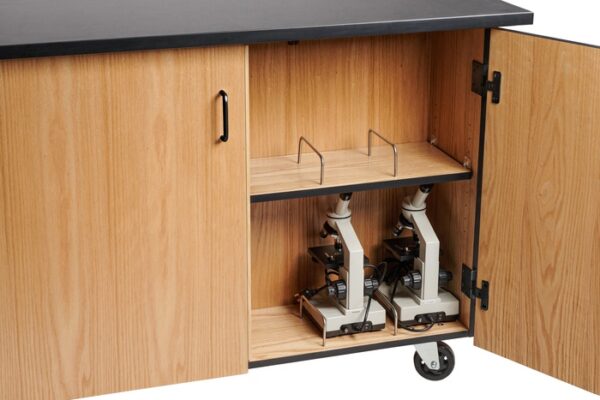 Oklahoma Sound MSC05-C NPS® Mobile Science Cabinet - Microscope Cabinet Cart with Chem-Res Top - Oklahoma Sound