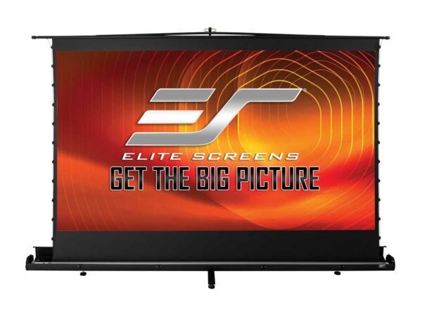 Elite Screens FT128UH-C5D ezCinema Tab-Tension CineGrey 5D®, 113" Diag. 16:9, Manual Floor Pull Up Ceiling Ambient Light Rejecting Screen, Portable Home Theater Office Classroom Projection Screen with Carrying Bag, FT113UH-C5D - Elite Screens Inc.