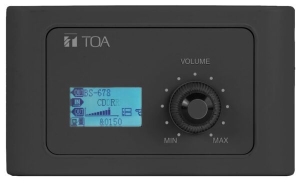 TOA Electronics M-800RCB-AM Remote control panel (black) Powered by RD port on M-8080D - TOA Electronics