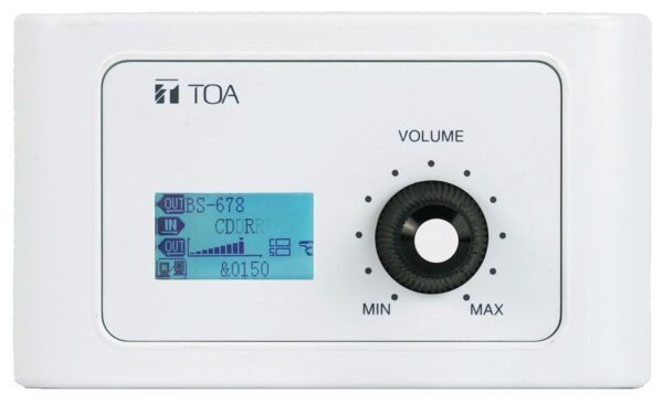 TOA Electronics M-800RC-AM Remote control panel (white) Powered by RD port on M-8080D - TOA Electronics