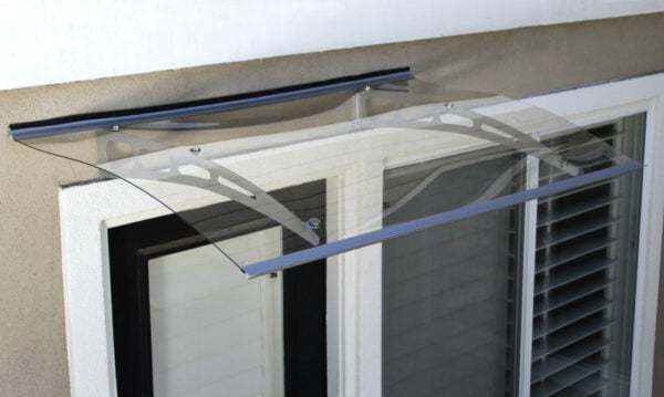 Advaning DA4735-PSS2A PA Series Solid Polycarbonate Awning 47x35, Tinted Gray Solid Sheet - Advaning