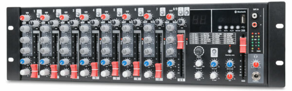 Pure Resonance Audio PRA-MX9 MX9 9 Channel Rack Mount Mixer with Bluetooth and Effects - Pure Resonance Audio