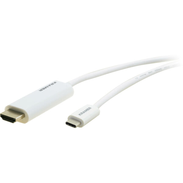 Kramer USB Type-C Male to HDMI Male Cable (White, 15') - Kramer Electronics USA, Inc.