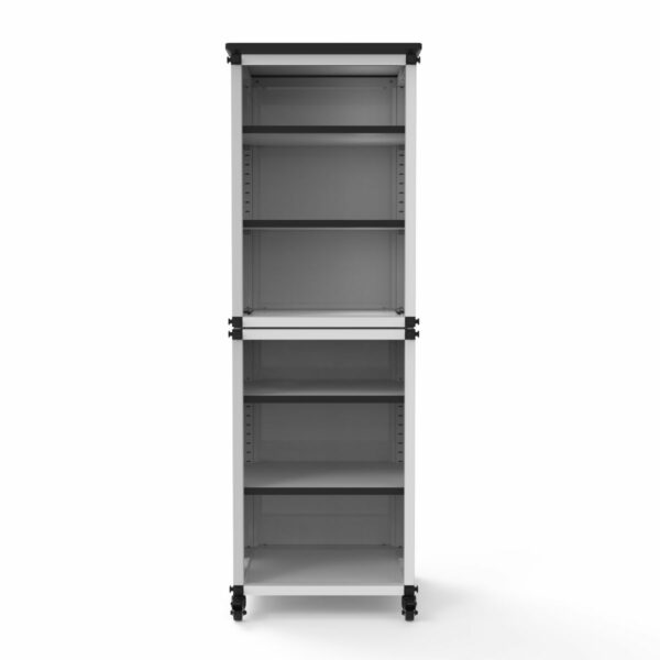 Luxor MBSCB06 Modular Classroom Bookshelf - Narrow Stacked Modules with Casters and Tabletop - Luxor