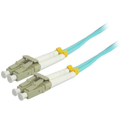 Comprehensive LC-LC-OM4-1M 1M 40Gb LC/LC Duplex 50/125 Multimode Fiber Patch Cable - Aqua - Comprehensive