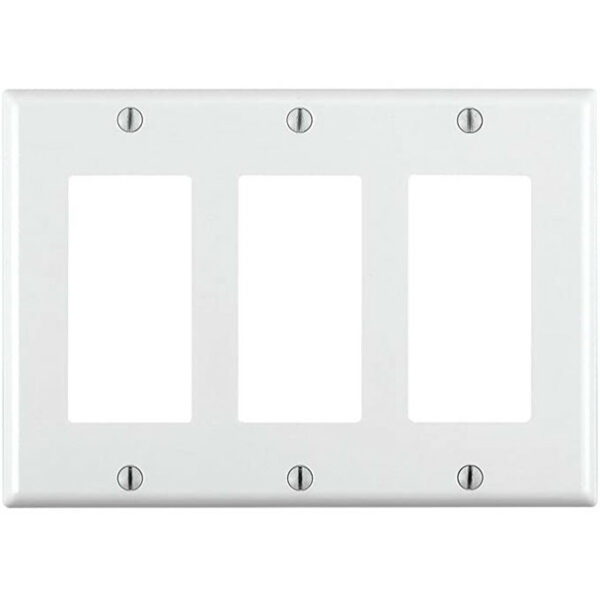 Comprehensive WPDC-5008 Triple Gang White Decora Wall Plate Cover - Comprehensive