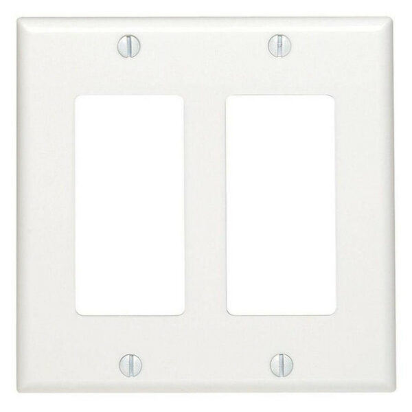 Comprehensive WPDC-5005 Double Gang White Decora Wall Plate Cover - Comprehensive
