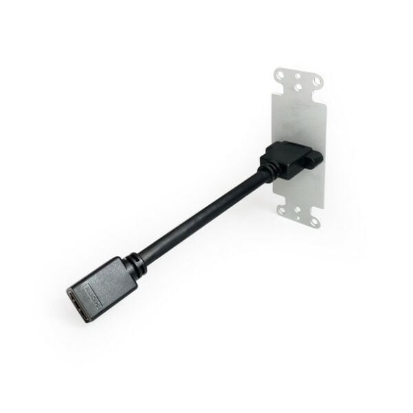 Comprehensive WPD-HD1-AW HDMI Pass Thru single gang Decorative Wallplate w/ pigtail- White - Comprehensive