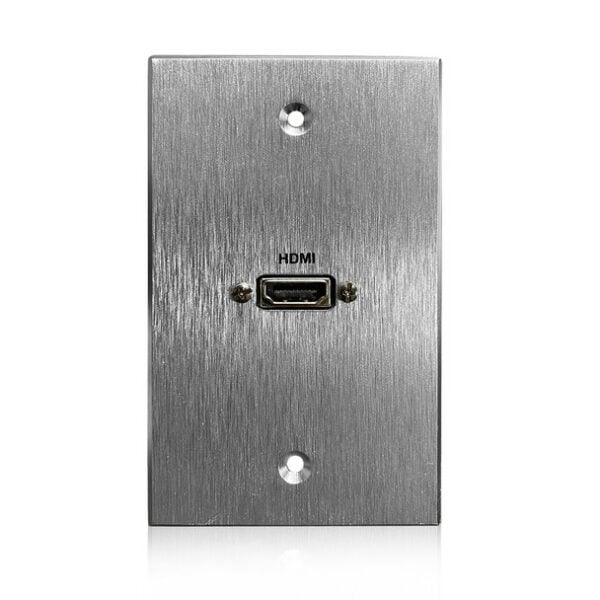 Comprehensive WPPT-HD1-AC HDMI Single Gang Pass Thru single gang Aluminum Wall Plate with Pigtail - Comprehensive