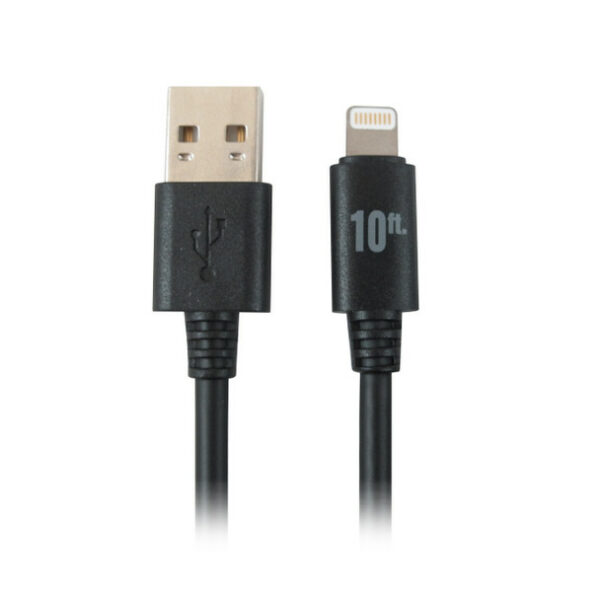 Comprehensive LTNG-USBA-10PROBLK Pro AV/IT Lightning Male to USB A Male Cable Black 10ft - Comprehensive