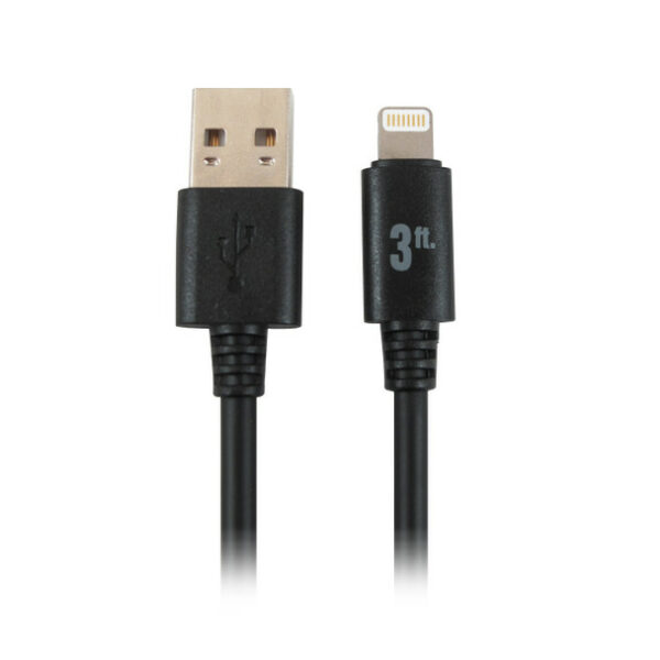 Comprehensive LTNG-USBA-3PROBLK Pro AV/IT Lightning Male to USB A Male Cable Black 3ft - Comprehensive