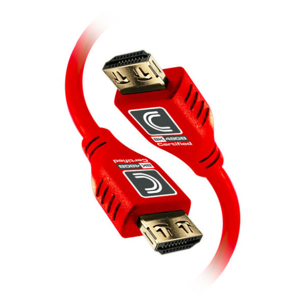 Comprehensive MHD48G-3PRORED Pro AV/IT Integrator Series MicroFlex 48G 8K HDMI Cable 3 feet- Red - Comprehensive