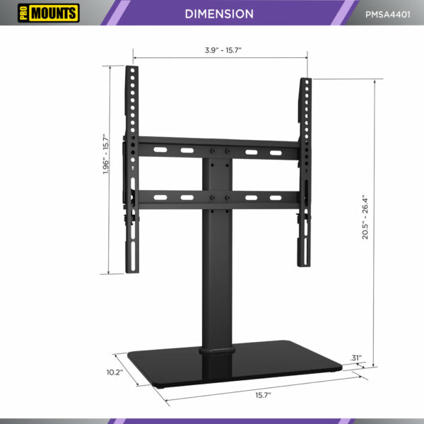 ProMounts PMSA4401 Tabletop TV Stand Mount for 37"-65 TVs Holds up to 88lbs - Promounts
