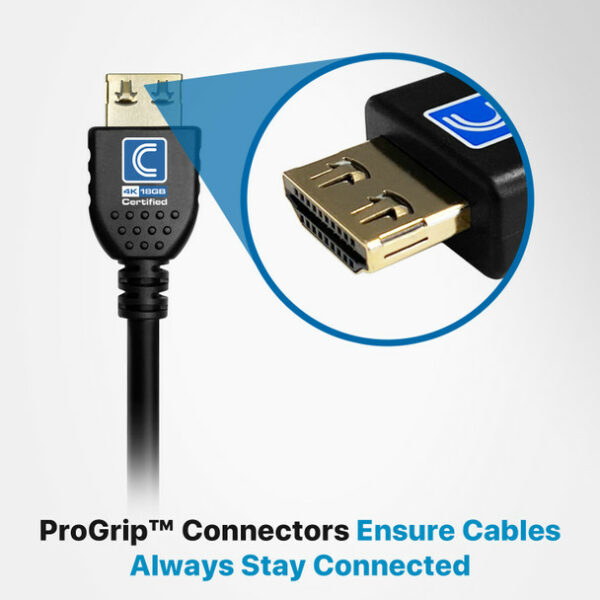 Comprehensive NFHD18G-12PROBLKA NanoFlex™ Pro AV/IT Integrator Series™ Active 4K 18G High Speed HDMI Cable 12FT - Comprehensive