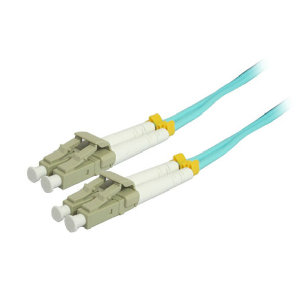 Comprehensive LC-LC-OM3-2M 2M 10Gb LC/LC Duplex 50/125 Multimode Fiber Patch Cable - Aqua - Comprehensive