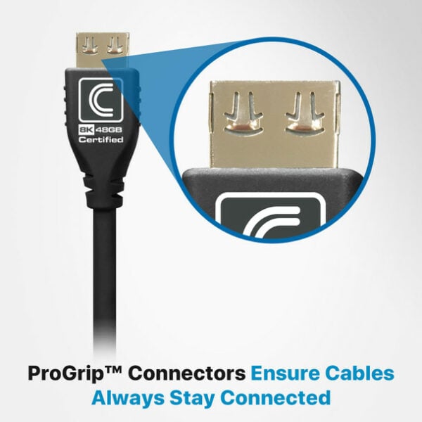 Comprehensive MHD48G-12PROBLKA MicroFlex™ Pro AV/IT Integrator Series™ Ultra High Speed 8K 48G HDMI Active Cable 12ft - Comprehensive