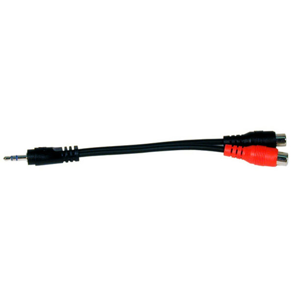 Comprehensive MP/2PJ-CS Stereo 3.5mm Plug to Two RCA Jacks Audio Adapter Cable 6 inches - Comprehensive
