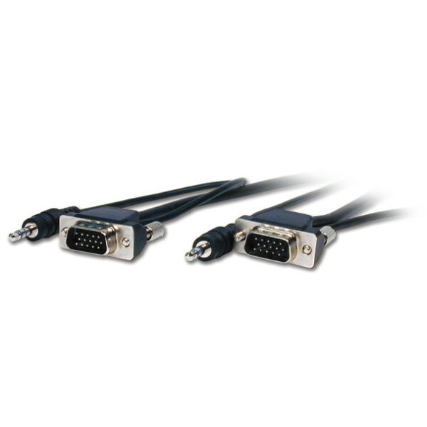 Comprehensive MVGA15P-P-3HR/A Pro AV/ITSeries Micro VGA HD15 plug to plug w/audio cable 3ft - Comprehensive
