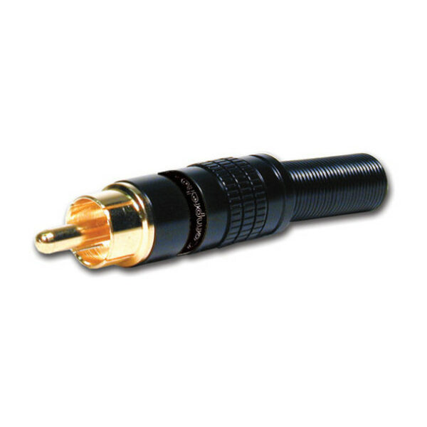 Comprehensive PP-MBGBK RCA Male Black and Gold with Black Color Band 4mm OD - Comprehensive
