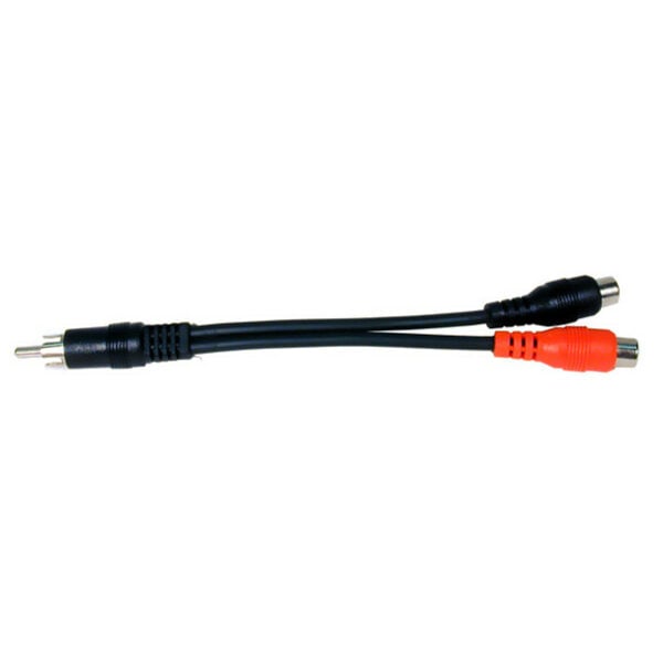 Comprehensive SP-4-C RCA Plug to Two (2) RCA Jacks Audio Adapter Cable 6 inches - Comprehensive