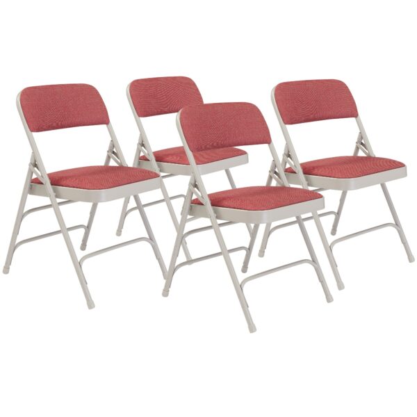 National Public Seating 2300 Series Fabric Folding Chair, Primary Color Burgundy, Included (qty.) 4, Seating Type Folding Chair, Model# 2308 - National Public Seating