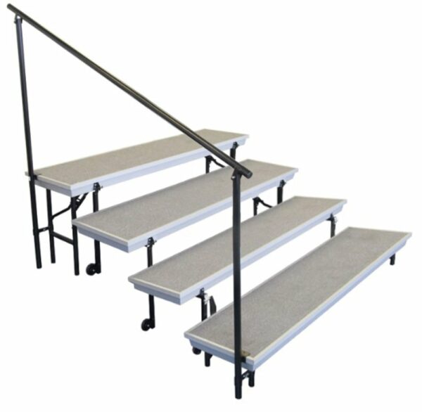 National Public Seating Side Guardrail for 4-level Transport Riser - National Public Seating