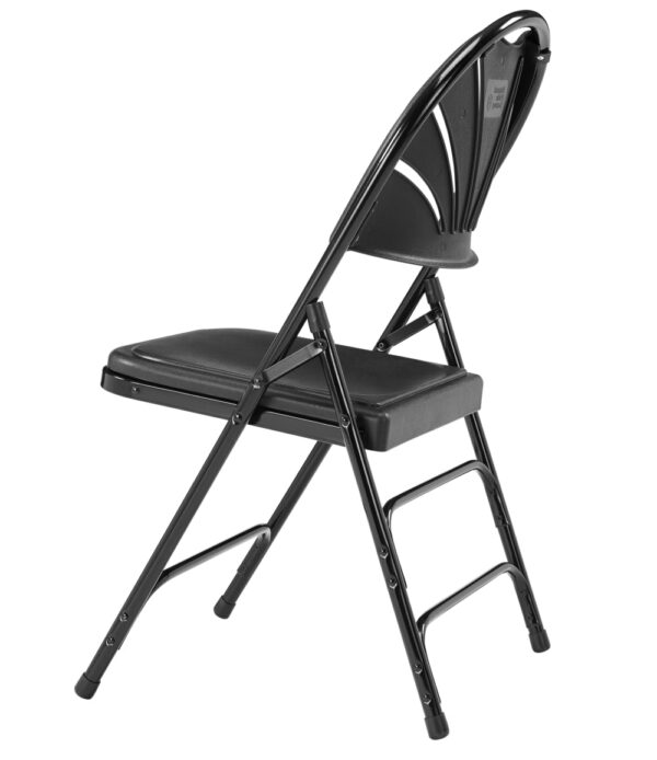 National Public Seating 1100 Series Deluxe Fan Back Folding Chair, Primary Color Black, Included (qty.) 4, Seating Type Folding Chair, Model# 1110 - National Public Seating